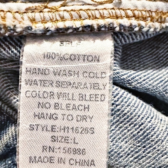 Idem Ditto Denim Cross Front Mini Skirt Size Large - Picture 4 of 4